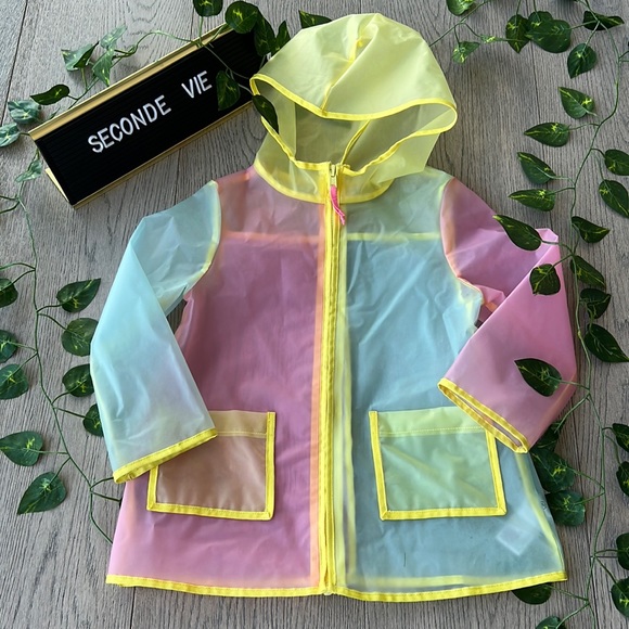 Multicoloured sheer raincoat for toddler - Picture 1 of 5